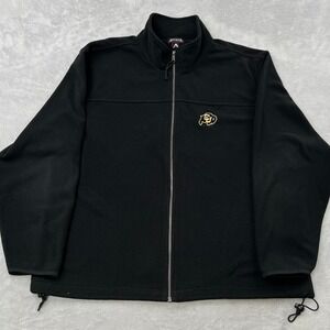 Antigua Colorado Buffaloes Fleece Jacket‎ Size XL Black Mens Full Zip Collegiate